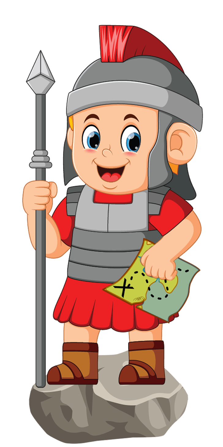 Fort Vertier mascotte Felix op een steen